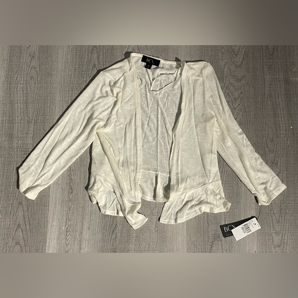BCX Junior’s Sweater Cartigan Ivory
